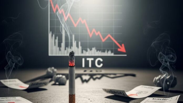 IT Share Falls: सिगरेट टैक्स बढ़ते ही ITC शेयर धड़ाम, वैल्यूएशन 15% गिरा, ब्रोकरेज ने घटाया टारगेट