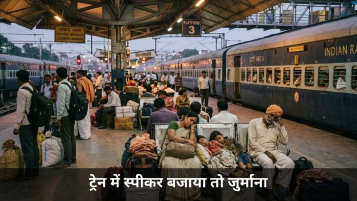 ट्रेन में स्पीकर बजाया तो जुर्माना